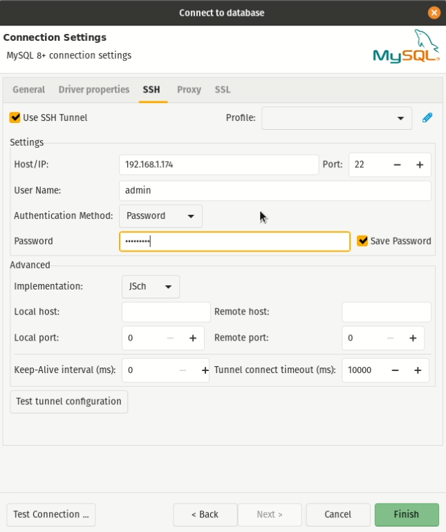 Adding SSH details